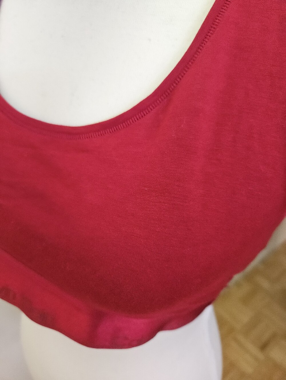 CALVIN KLEIN Juneberry Red Icon Cotton Modal Holiday Shine Bralette L - Picture 9 of 11